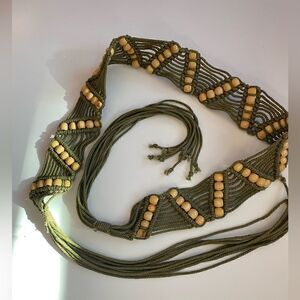 Bohemian Braided Belt with Beads